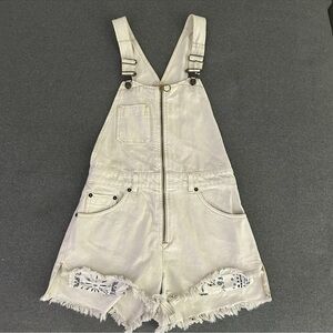Free People Denim Overalls Sz 4